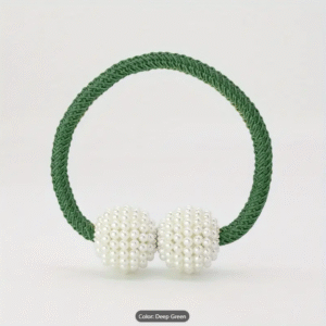 Alternative view of Light Green । Magnetic Curtain Tieback with Big Pearl Ball (1 Pair) । CN-28